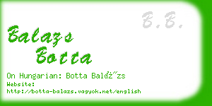 balazs botta business card